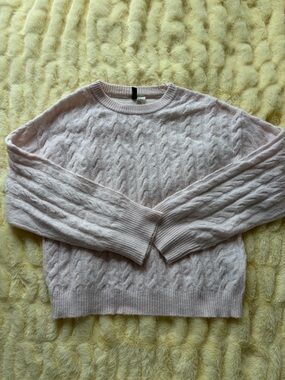 Light pink oversized knit sweater